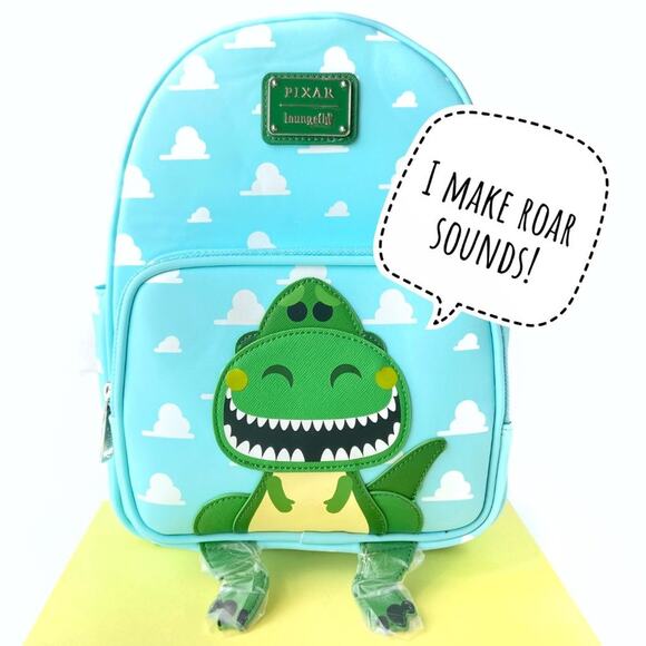 Loungefly Disney Roar Rex Toy Story Mini Backpack - Pixar Rex - Picture 1 of 13